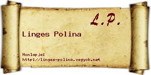 Linges Polina névjegykártya
